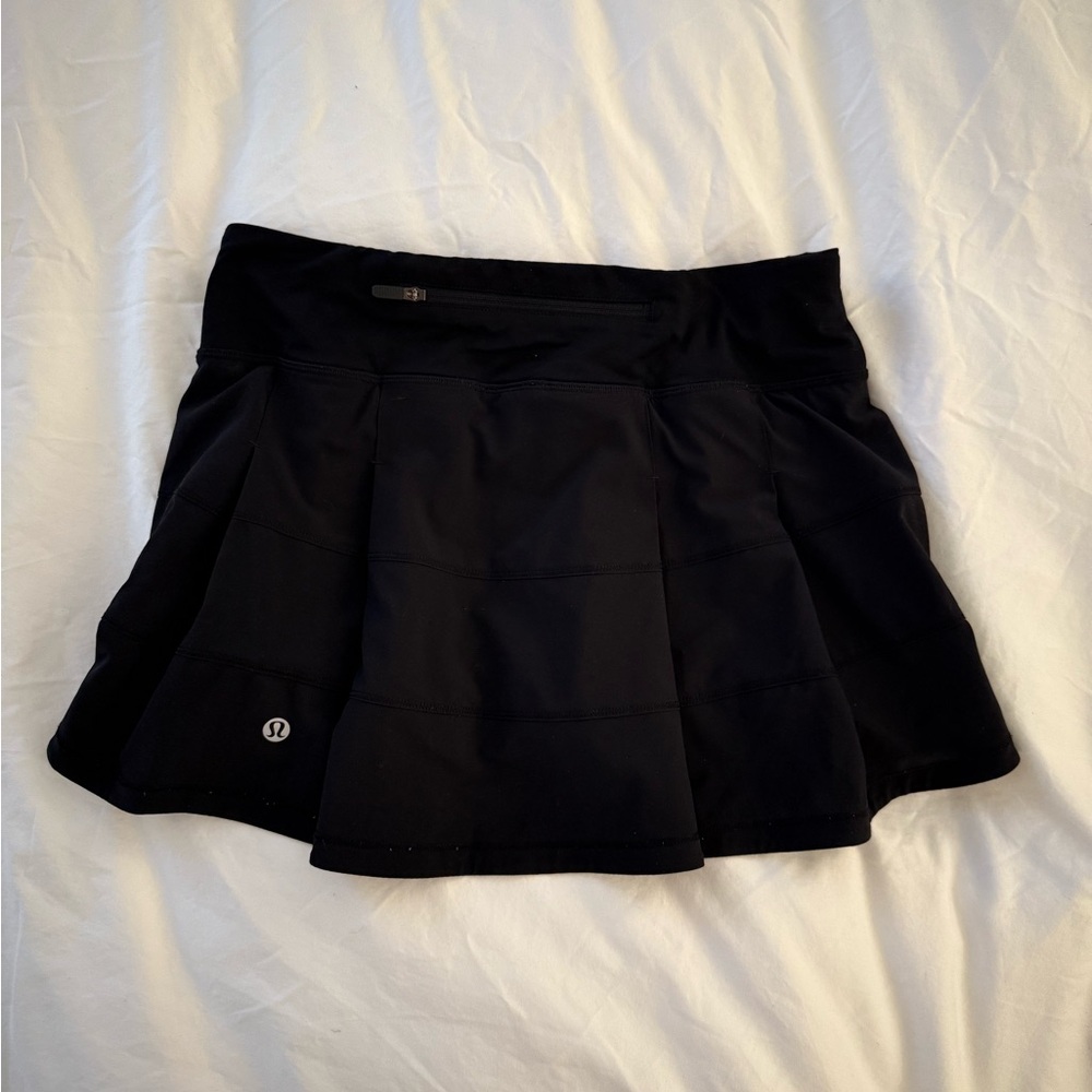 Lululemon pace Rival mid rise Black Mini Skirt